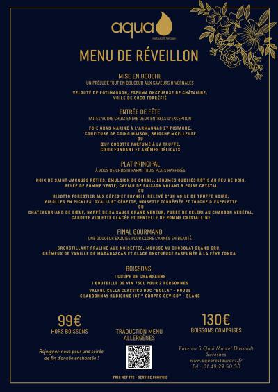Menu de Réveillon